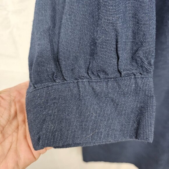 Falls Creek Blue Chambray Dress Minimalist Boho Lagenlook Short Dress M - Picture 4 of 14